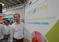 Wouter Voortman of VitoTherm at the Hortidaily booth.