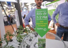 At the booth of PlantaNova you could winn a half hectare of young plants.