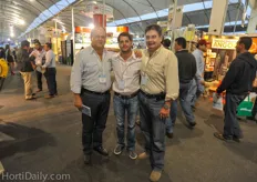 Jorge Escobar from Millenniumsoils Coir together with his nephew (Luis Guillerillo Cabal) and brother in law (Luis Miguel Cabal).