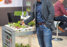 Lars Jensen of Blackmore (USA) at the booth of Ellegaard.