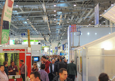 Busy in the aisles on the second day.