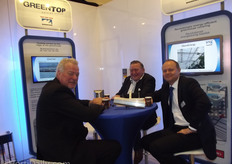 Leo Nugteren of Ridder Systems in conference with Hans van der Valk and Arno van Deursen of Van der Valk Systems