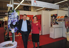 Bas Pot and Marja Brouwer, NP Plastics. Bas found their label sticks all around the trade show.