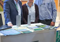 The team of Europrogress; an Italian greenhouse manufacturer that is operating worldwide. From left to right: Franco Limbarino, Bettina Helms (Wurth Pflanzenschutz)and Jean Pierre Lejeune.