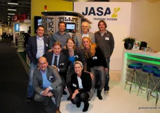 Team Jasa showing the new display of the company. In the picture Klaas-Jan Spelt, Ivo Luijckx, Piet Pannekeet, Eddy Tamis, Hendrik van den Berg, Sandra Pannekeet, Denise Baths, Joost Somford and Lieneke Luijckx
