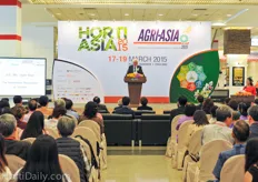 Ambassador to the Netherlands, Mr. Joan Boer during the opening ceremony. Holland was the official country partner of the Horti Asia.