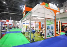 Chinese greenhouse builder Trinog was present in the booth of ATC.