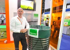 Bas Fortuin of Genap water storage at the booth of ATC