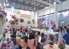 Also busy times at the booth of Anthura Kunming.
