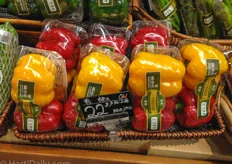 These larger bell peppers are sold against 3.53 USD for two.