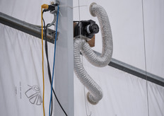 This year, Roelands’ is expanding with an additional 4 acres. This expansion (phase 2, built by South Essex Fabricating) will be connected to their existing glasshouses. For that reason, the connecting gable on that side of the greenhouse is now still a double insulated poly wall that will be removed once the expansion is finished.