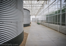 The irrigation and day stocks. In the back you can see the door that will connect phase 2 to the packing house.