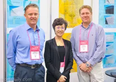 Dennis van Alphen of Total Energy Group, Zoe Zhang of Shangai Yongor Industrial Co. and Arthur Kroon of Total Energy Group announced a new partnership during the first trade show day of Cultivate '15.