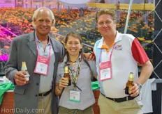 Amanda Debevc of Wadsworth deserved a beer after three days of trade show. Also Bert and Arthur of Total Energy enjoyed a cold one.