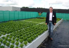 Jan Botmans, Botmans Hydroponics, at his lettuce growing system