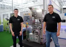Ronald Den Uil and Berthold Krijgsman of Data Technologies, a manufacturer of machinery for counting seed with great speed and packaging them.