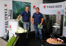 Chris Matthijsse and Juan Antonio Garcia from Takii Seed. The company celebrated two anniversaries during the event: the 180th anniversary of the company itself and the 25th anniversary of European settlement.