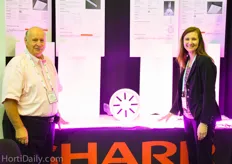 Also Sharp is developing horticulture LED lighting. On the picture; Ben Cagnon and Elizabeth Wakefield.