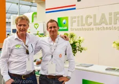 Ronald Begelinger and Nicolas Hernalsteen from Patron Agri Systems and Filclair greenhouses.
