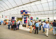 Crowded at the Netafim booth.