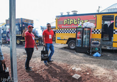 The food trucks one the exhibition were very popular