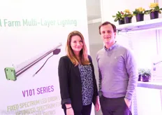 Rebecca Nordin and Chris Steele of Heliospectra presented their new watercooled multi-layer luminaires at the IPM.