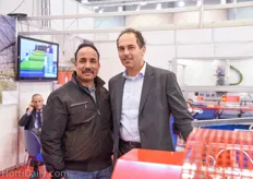 In the background you can see Urbinati's Israeli representative Israel Ben Amnon taking care of business, while Rajeeb Kumar Roy from AgriPlast India and Loris Gallo of Urbinati found some time to have their picture taken.