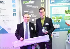 Nico Domurath and Daniel Brohm of Integrar with their new GrowFiber substrate.