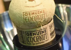 A coconut with an opening clip. Sustainable?