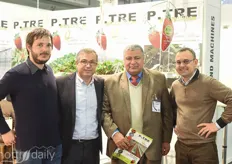 A customer visiting Mauro Cantoni, Michele Pavano & Gabriele Roncaletti of P-TRE.