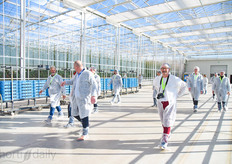 From here one of the groups walked all the way towards the air treatment chambers, at the gable.