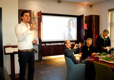 Stijn Baan, the son of Koppert Cress founder Rob Baan, introduced the group to the miraculous world of Koppert Cress