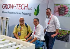 A participant visiting Siebe Streekstra and Eric Waterman at the Grow-Tech booth.