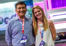 Lumigrow's CEO Shami Patel together with Lumigrow Commercial Grower Accounts Manager Ashley Veach.