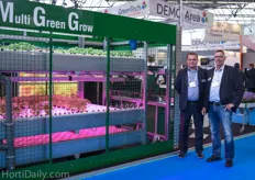 Vasyl Savchenko and Jens Jaegerholm with the Multi green Grow at the booth of Danish Greenhouse Supply.