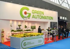 An impressive booth at GreenAutomation; the lettuce was given away to the local RAI LaPlace restaurant after the exhibition.