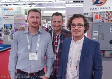 Andras Uszaszi and Janos Loczi of Gremon Systems together with Spanish greenhouse consultant Antionio Alba.