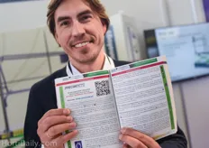 Adam Nenczak proudly showing their lisiting in the new edition of the HortiDaily Buyers Guide.