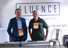 Robert Hoffman of Shenandoah Growers visiting Nick Klase of Fluence Bioengineering