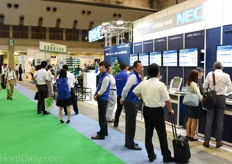 Japanese technology multinational NEC was at the show showcasing their approach to controlled environment agriculture.