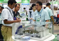 Greenhouse concept on display at the booth of Japanese multinational Kubota.