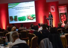 Lancaster University student Estibaliz Leibar presented her findings of her project on more efficient root-zone CO2 enrichment.