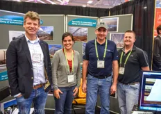 Vincent van den Dool together with Flavia Ruiz, Jake Friesen and Abe Dyck of Eriview Acres.