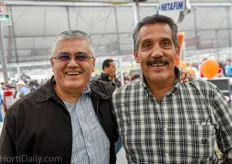 Raul Herrera of Plant-Prod with his Mexican client Pepe Mena.