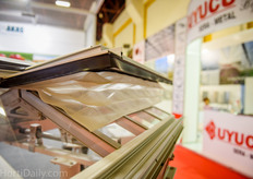 Insect netting in Venlo roof at the booth of Van der Hoeven..