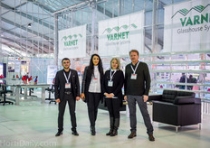 The team of Varnet Glasshouse Systems inside their All-Aluminium structure.