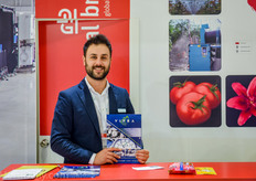 Stefano Liporace of Vifra High Pressure Fog Systems at the booth of Brinkman Turkey.