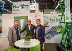 Jacco de Graaf of French greenhouse heating and construction company Hortere, Ad Kokshoorn of T.C. van den Dool Greenhouse Lifting and Leon Verkoelen of Berkvens Mobility.