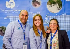 Vahid Bagheri and Puri Sanchez Bermudez of Hydroponic Systems together with their partner and consultant Aurore Hoarau-Ferrante from Reunion Island.