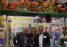 Marc Geurds from Royal Flora Holland, Angelique Koolschijn with Westland Marketing and Herwi Rijsdijk from ABS Westland Beheer
